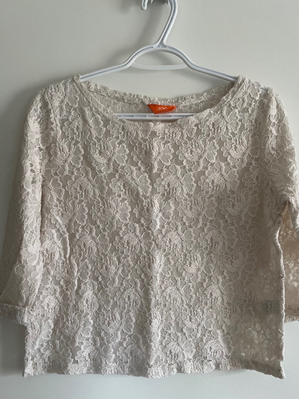 Joe Fresh Lace Boat-Neck Blouse